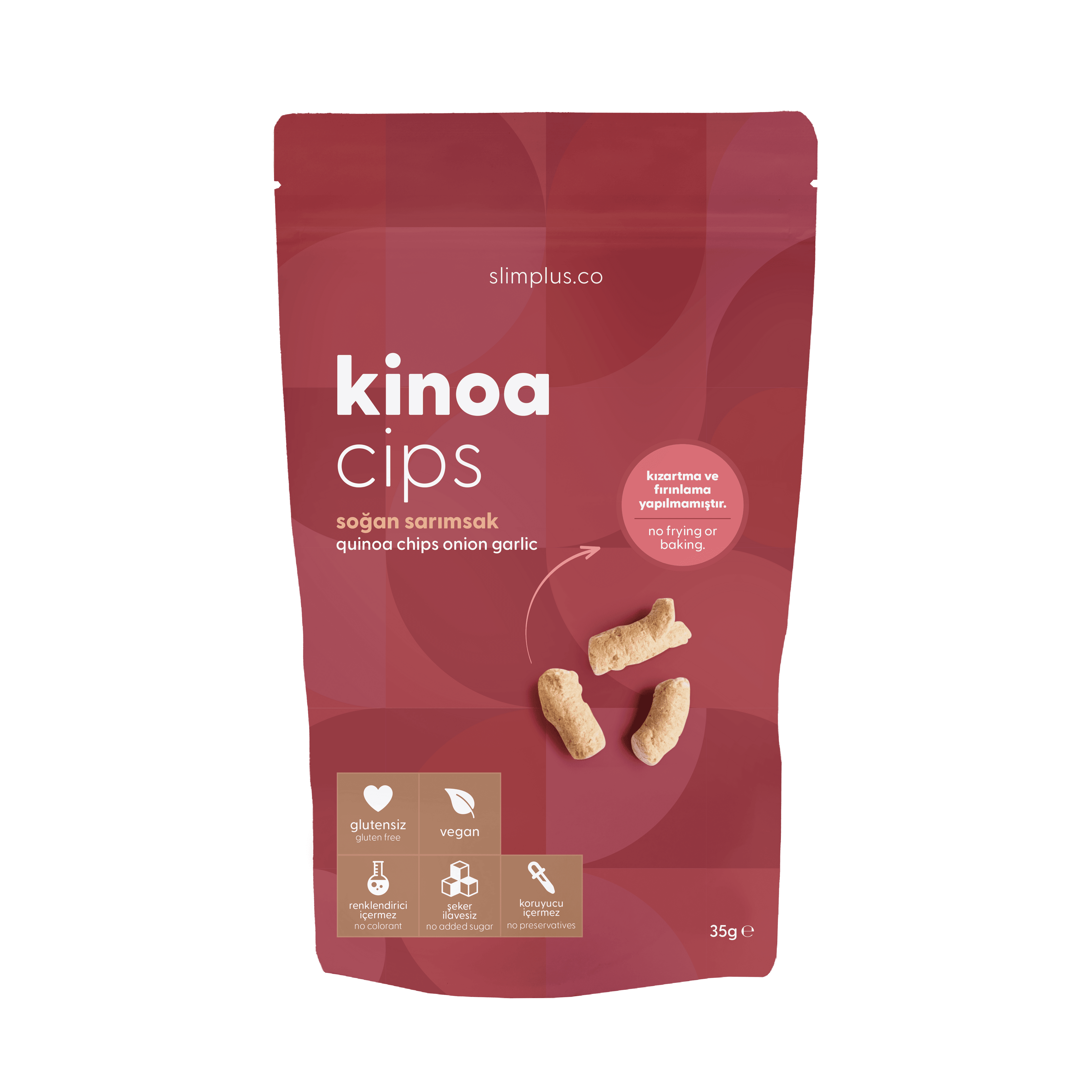 Slim Plus - Soğan Sarımsak Kinoa Cips (35 gr.) - Vegan