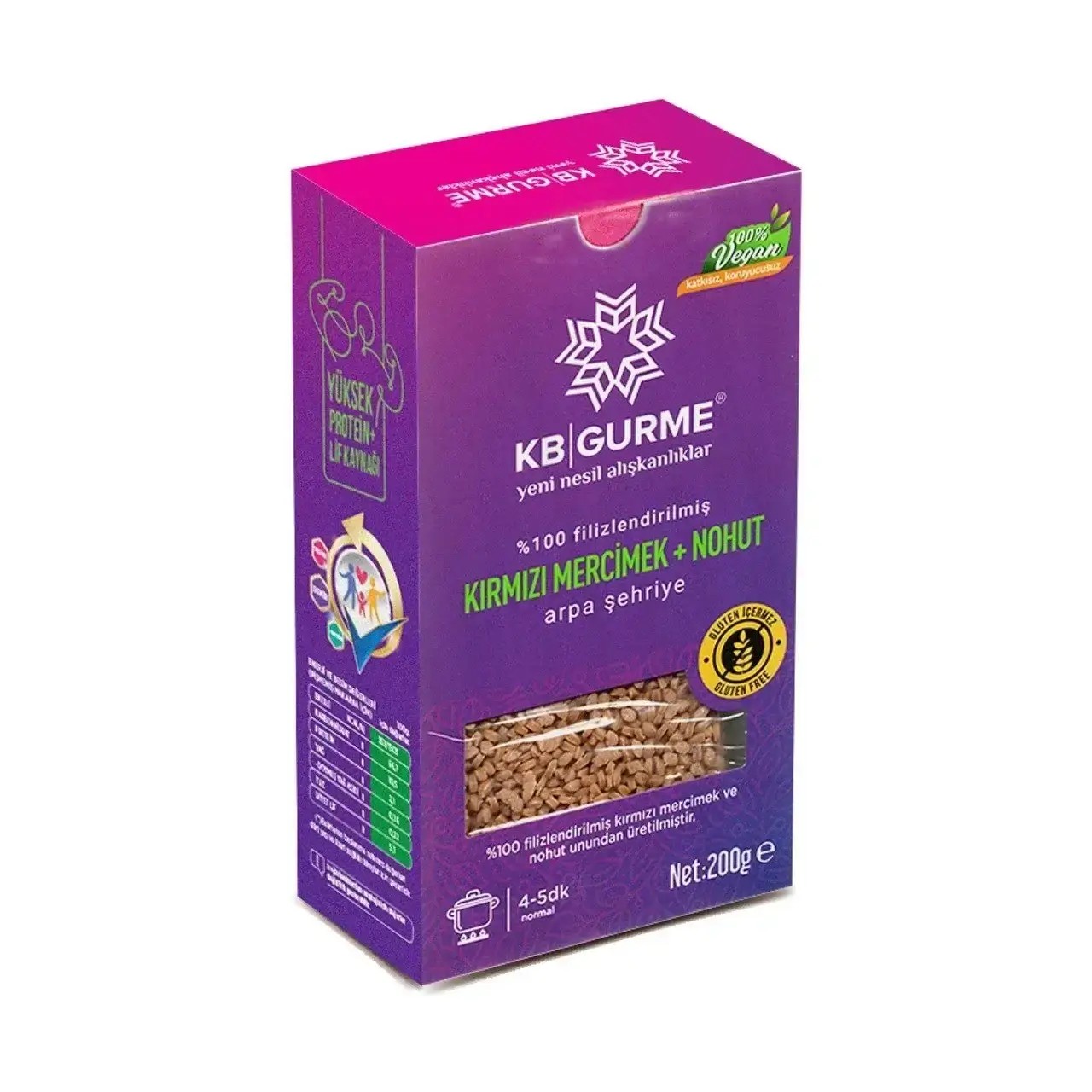KB Gurme - Kırmızı Mercimek + Nohut Arpa Şehriye (200 gr.)
