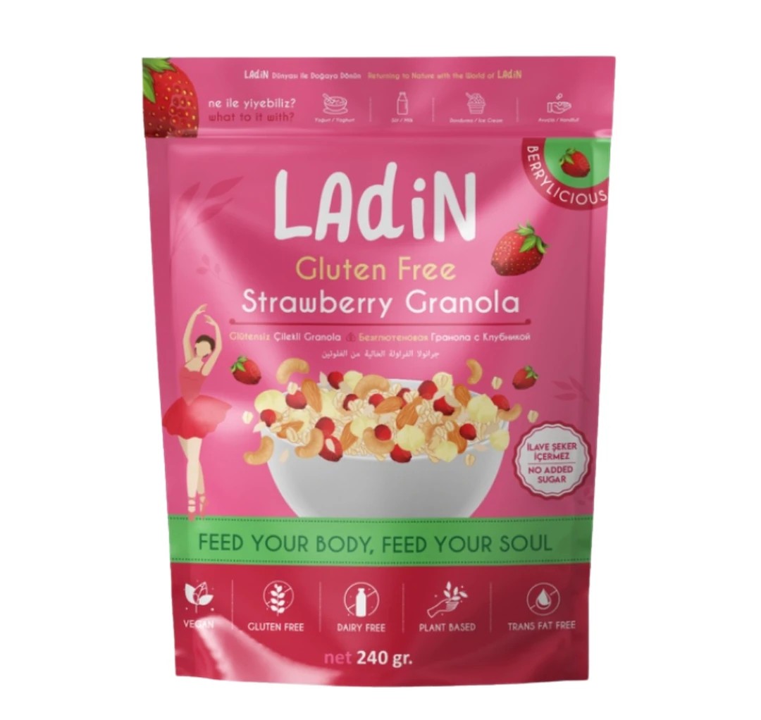 Ladin - Glutensiz Çilekli Granola (240 gr.)