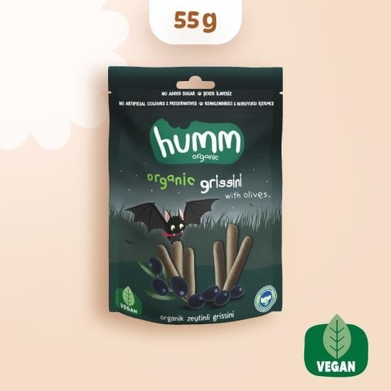 Humm - Organik Zeytinli Grissini (55g) - Vegan