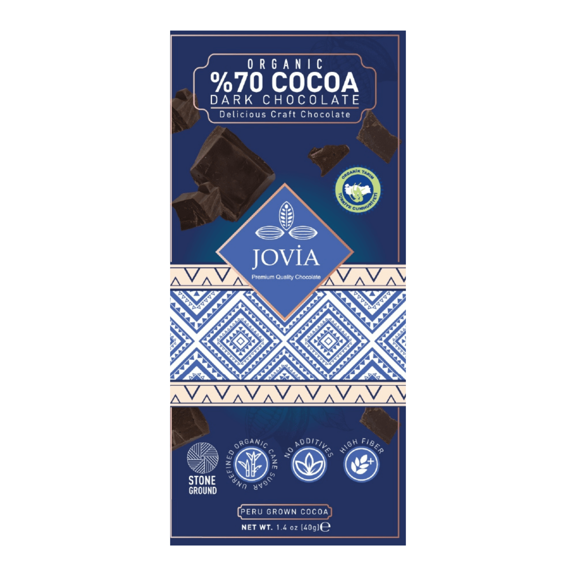 Jovia - Organik %70 Bitter Çikolata (40 gr.)