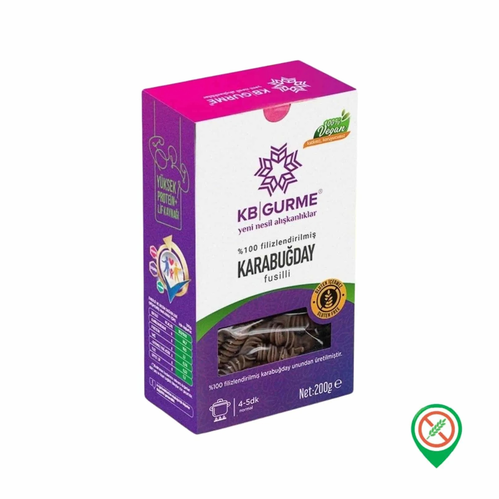 KB Gurme - Karabuğday + Kırmızı Pancar Fusilli (200 gr.)