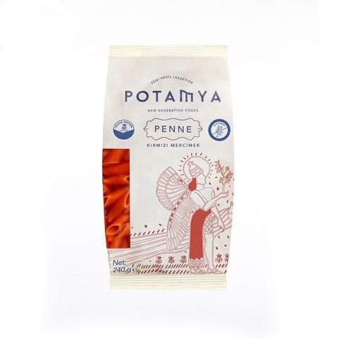 Potamya - Kırmızı Mercimek Penne (240 gr.) - Vegan