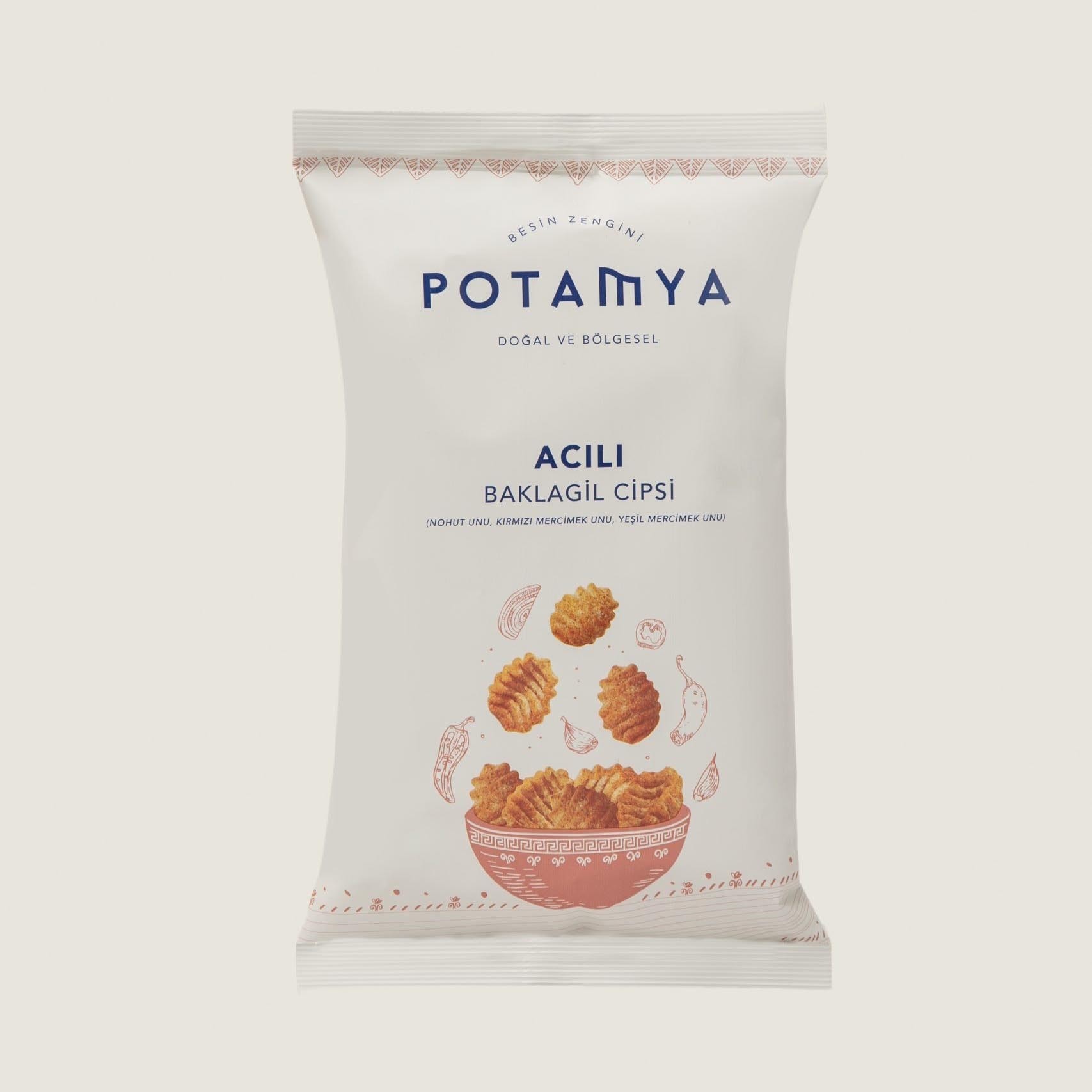 Potamya - Acılı Baklagil Cipsi (50 gr.) - Vegan