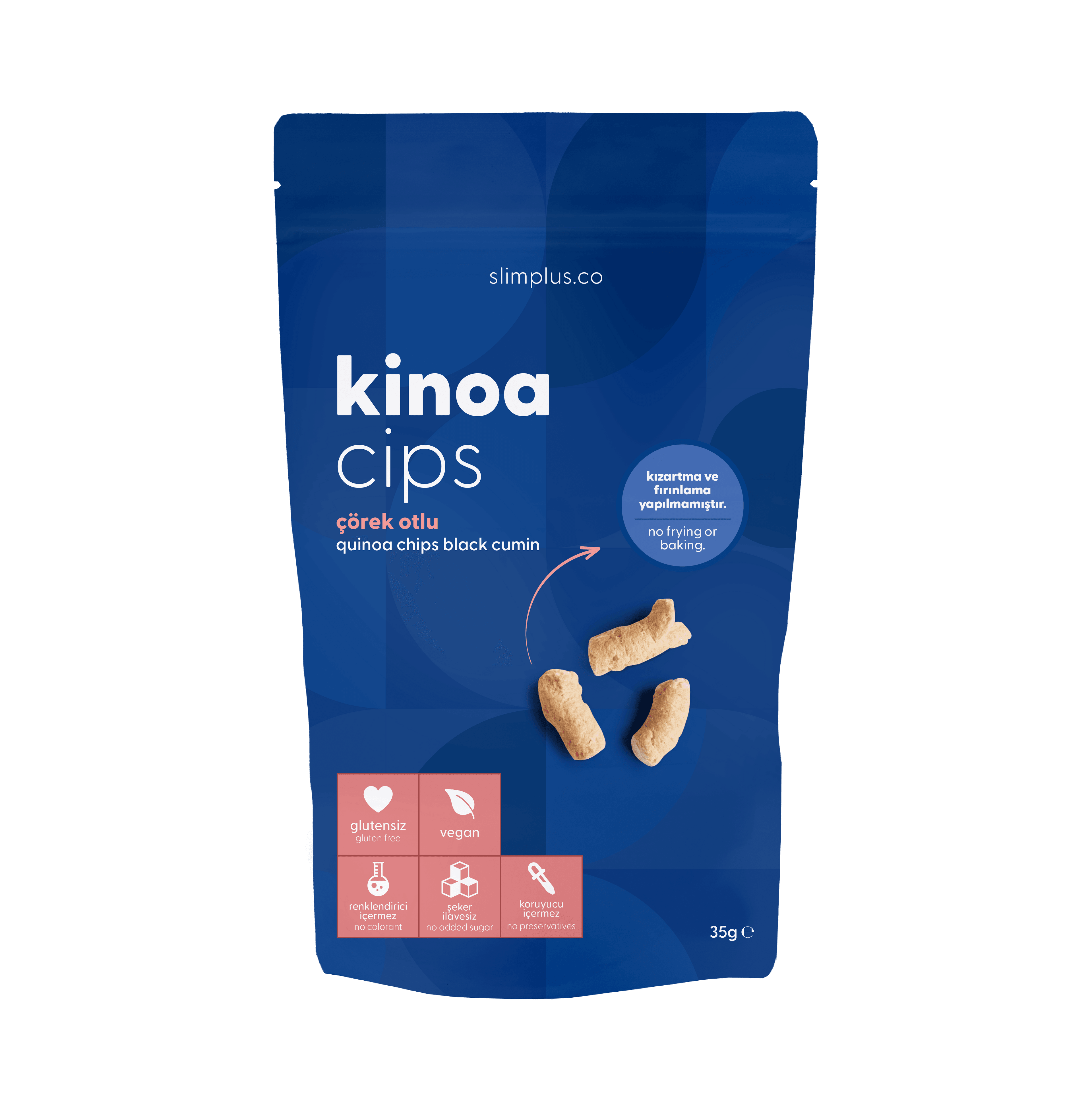 Slim Plus - Çörek Otlu Kinoa Cips (35 gr.) - Vegan