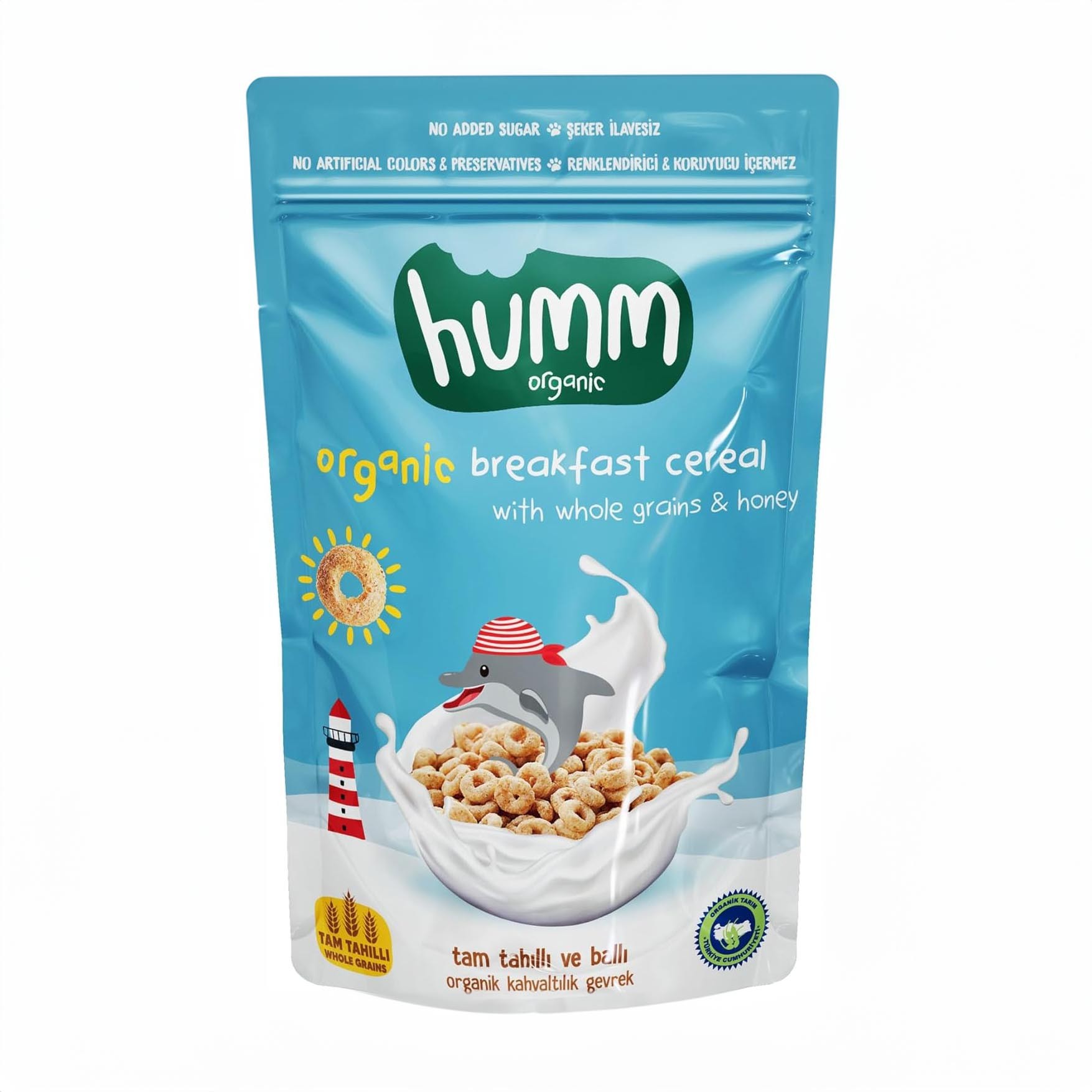 Humm - Organik Kahvaltılık Gevrek Tam Tahıllı ve Ballı (80g)