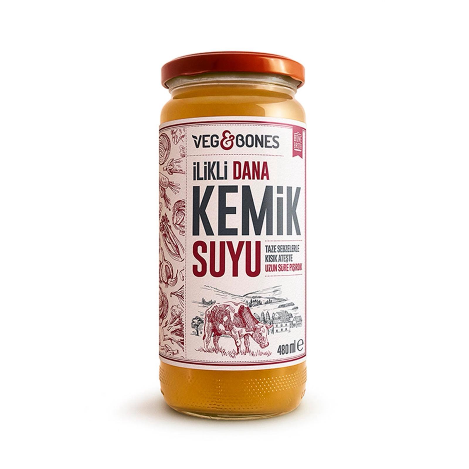 Veg&Bones - İlikli Dana Kemik Suyu (480 ml)
