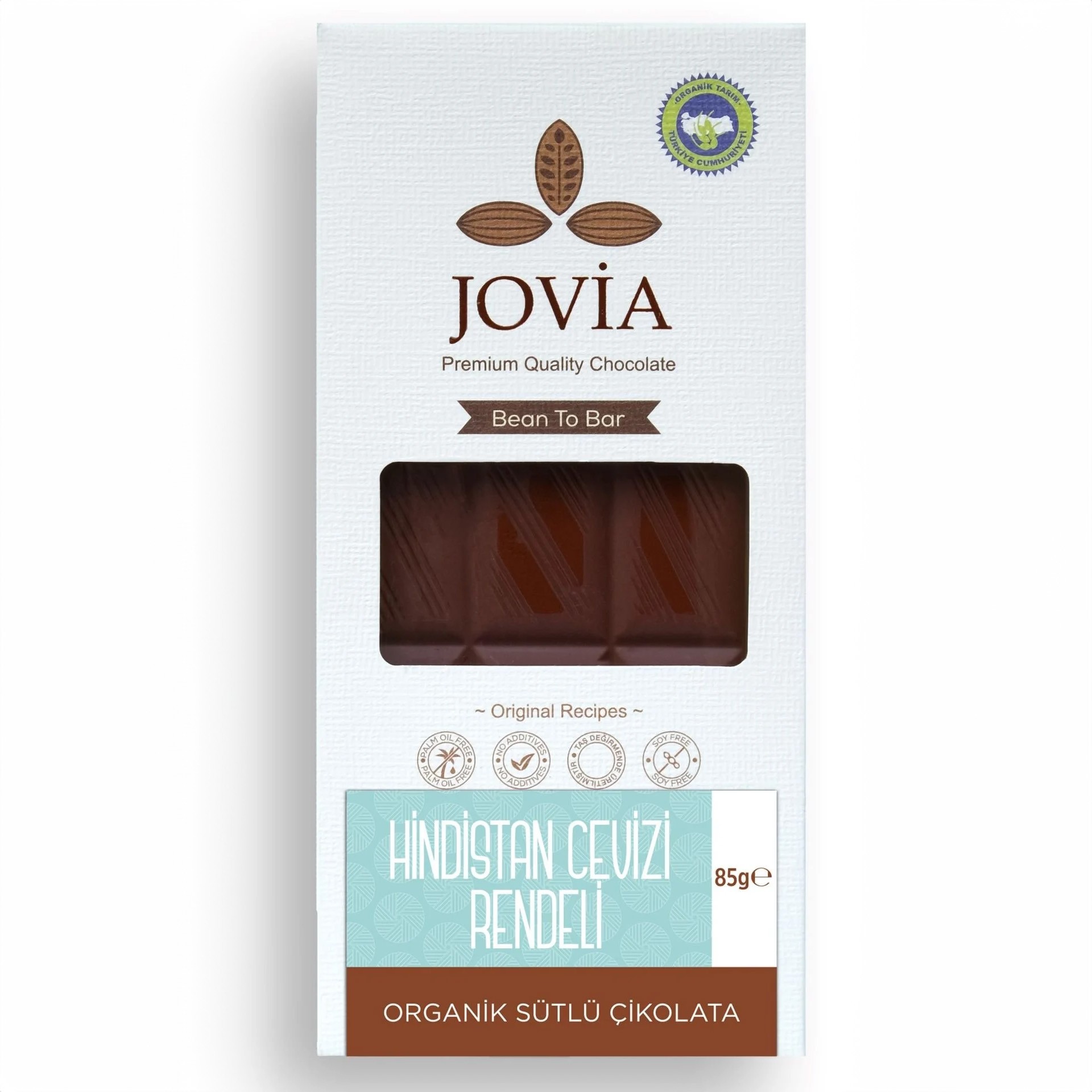 Jovia - Organik Hindistan Cevizi Rendeli Sütlü Çikolata (85 gr.)
