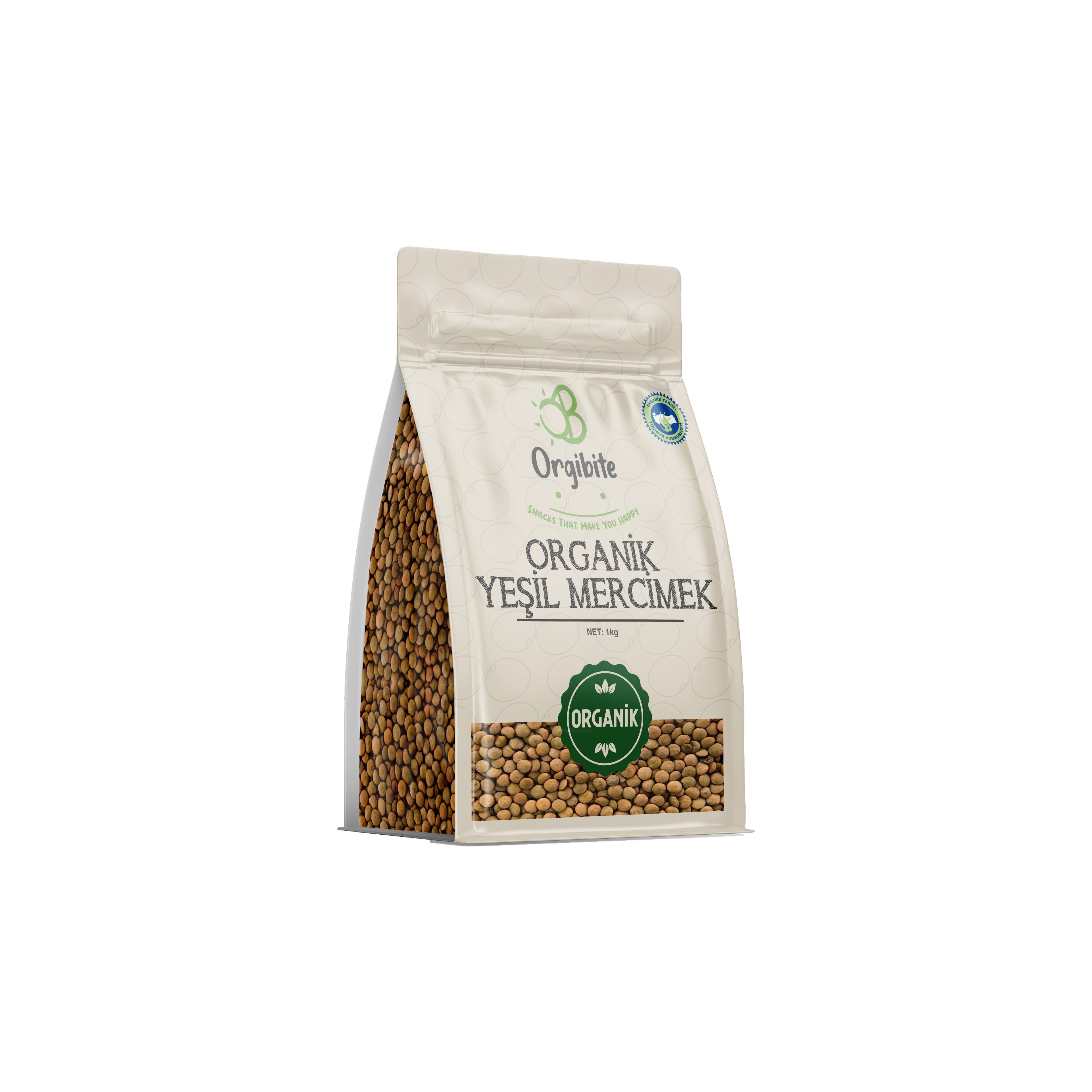 Orgibite - Organik Yeşil Mercimek (1 kg.)