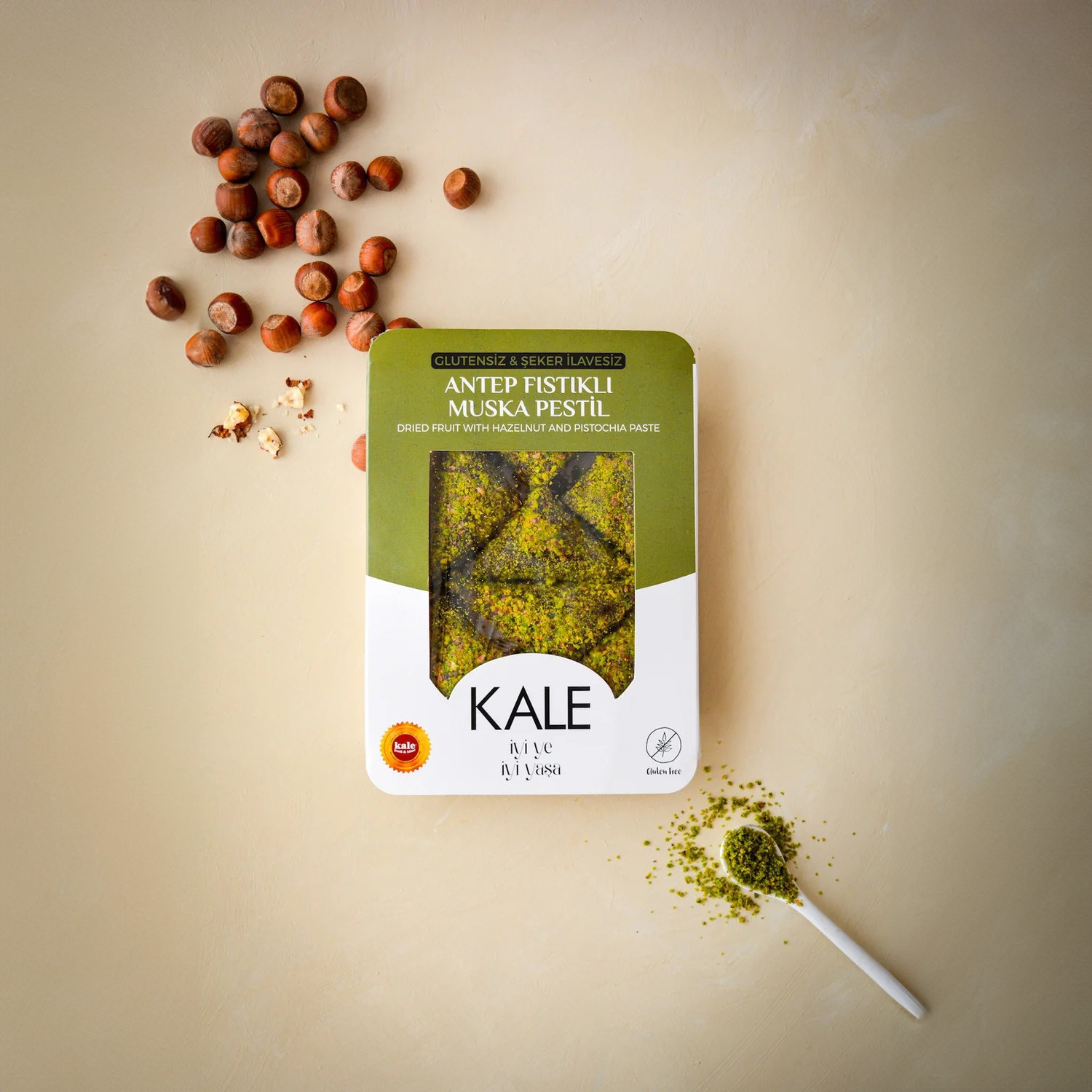 Kale - Rafine Şekersiz ve Glutensiz Antep Fıstıklı Muska Pestili (230 gr.)