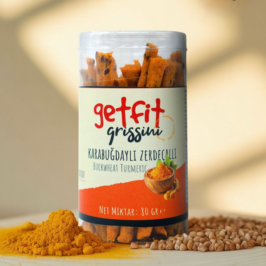 Getfit - Karabuğdaylı Zerdeçallı Grissini (80 gr.)
