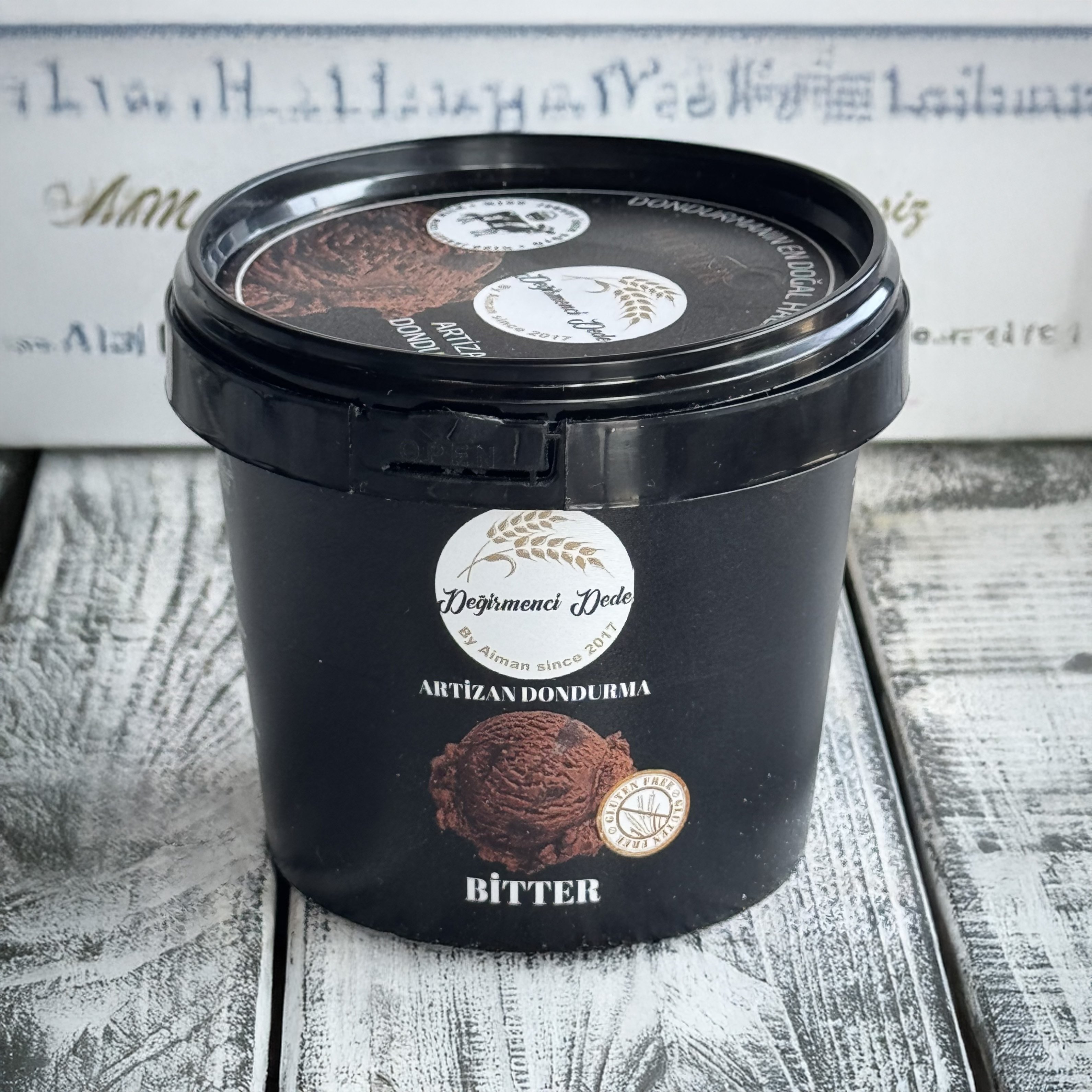 Değirmenci Dede - Artizan Dondurma Bitter Çikolatalı(%100 Jersey İnek Sütü) (500ml)