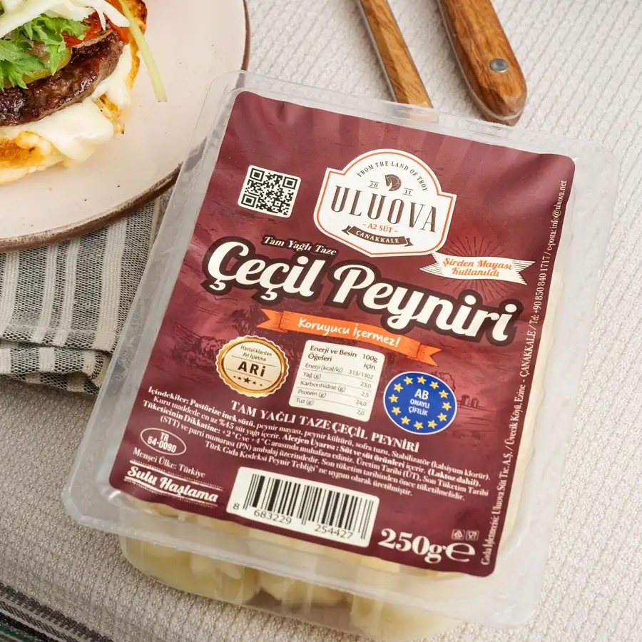 Uluova - A2 Tam Yağlı Çeçil Peyniri (250 gr)