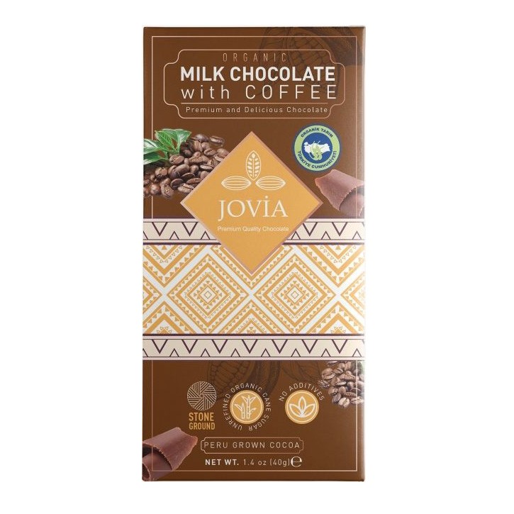 Jovia - Organik Kahveli Sütlü Çikolata (40 gr.)
