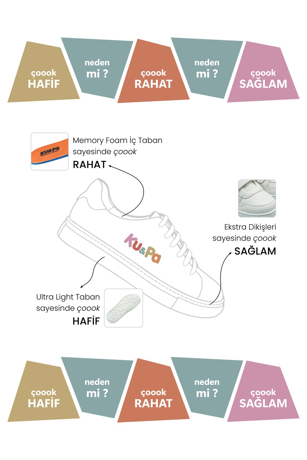 BURBER SÜET GÖRÜNÜMLÜ MESH ASTARLI ÇOCUK SNEAKER - GRİ - 5001 - 26 - PEMBE