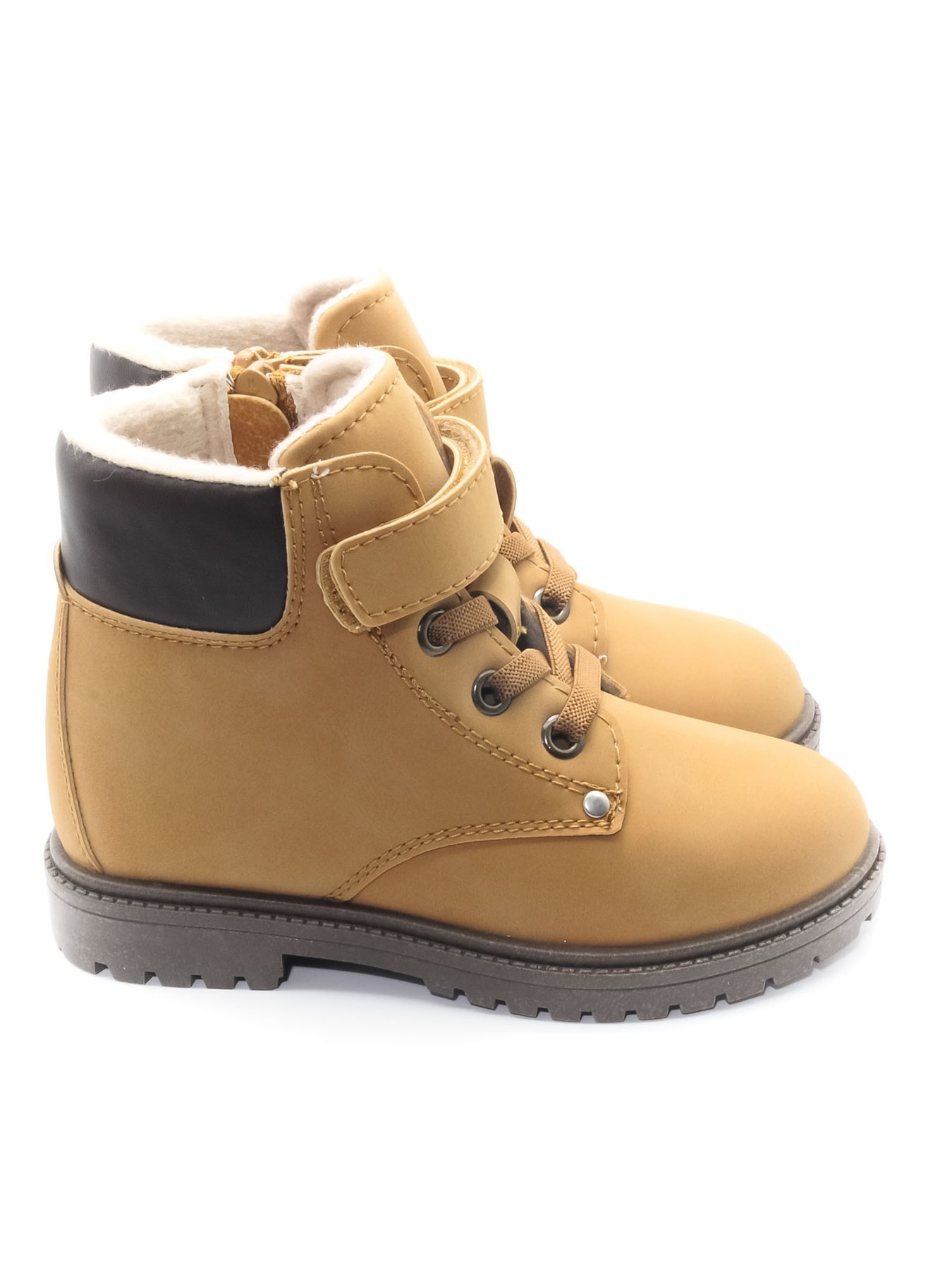 KU&PA SHOES TIMBER SÜET GÖRÜNÜMLÜ SICAK ASTARLI ÇOCUK BOT CAMEL - 3006