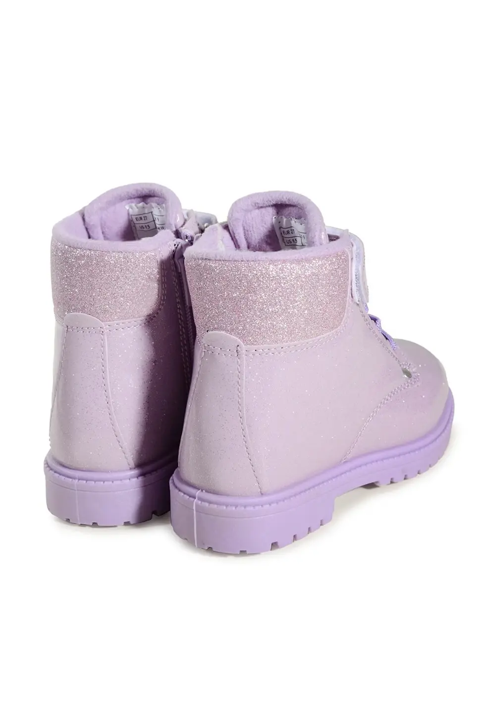 KU&PA SHOES TIMBER RUGAN GÖRÜNÜMLÜ SICAK ASTARLI ÇOCUK BOT SİMLİ LİLA - 3011