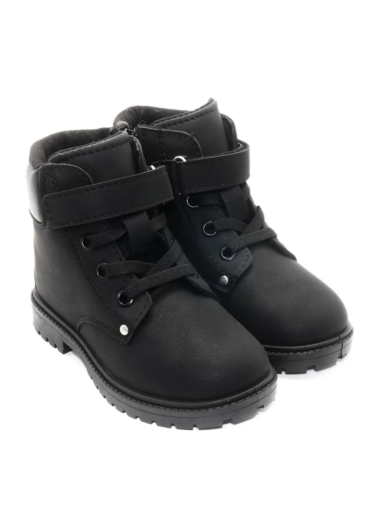 KU&PA SHOES TIMBER DERİ GÖRÜNLÜ SICAK ASTARLI ÇOCUK BOT SİYAH - 3005
