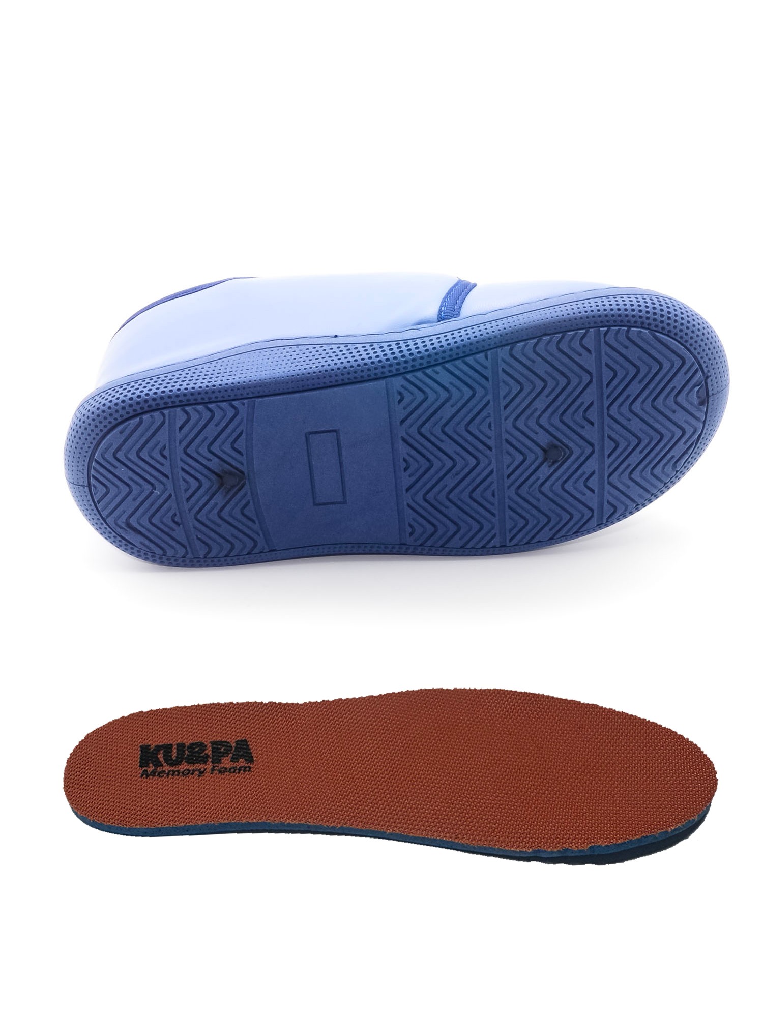 KU&PA SHOES PAS DERİ GÖRÜNÜMLÜ SICAK ASTARLI PANDUF MAVİ - 2004