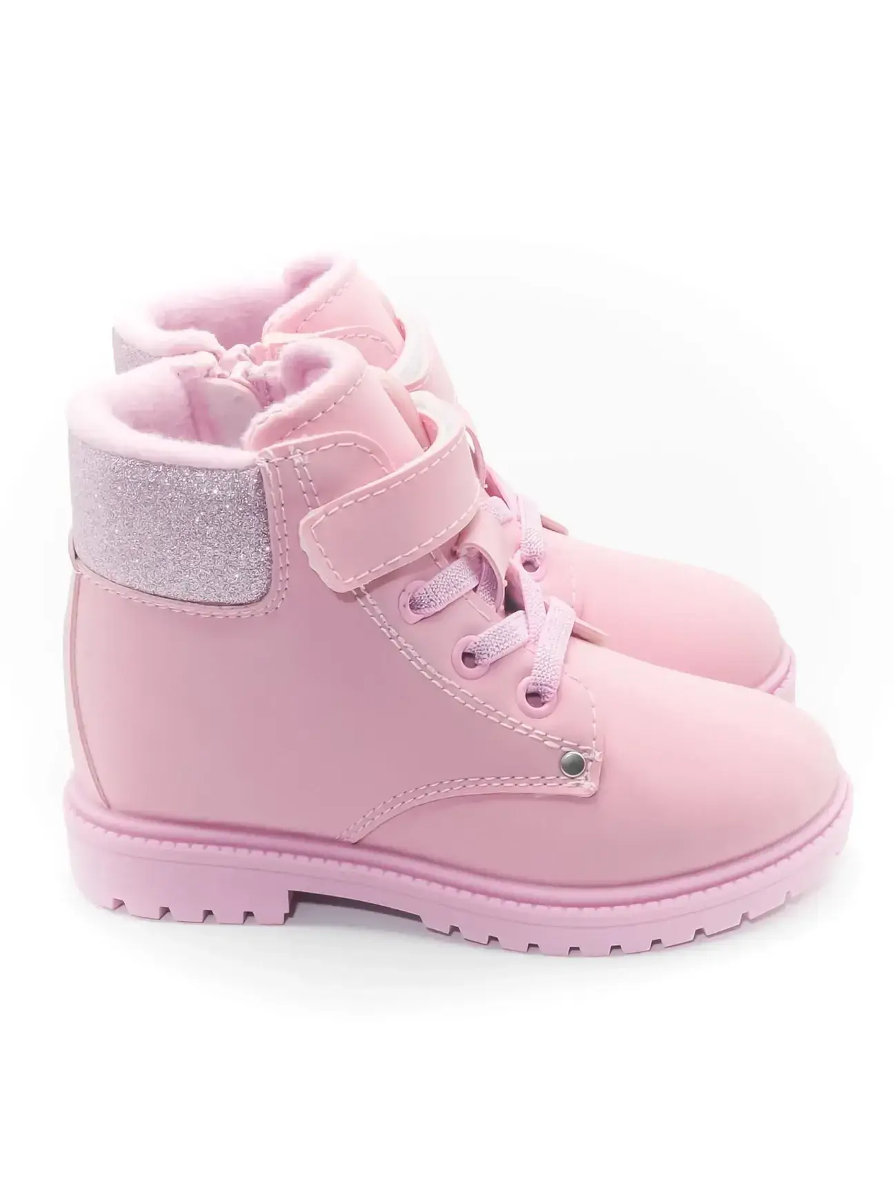 KU&PA SHOES TIMBER SÜET GÖRÜNÜMLÜ SICAK ASTARLI ÇOCUK BOT PEMBE - 3009