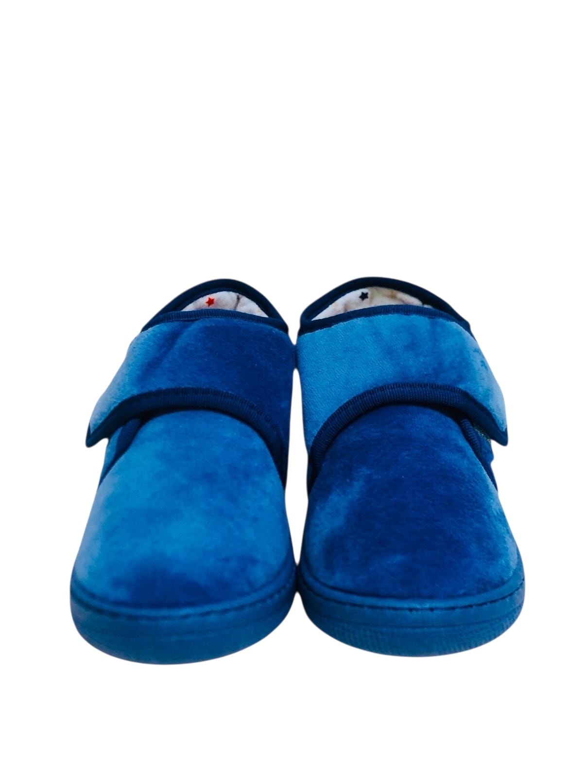 PAS KADİFE SICAK ASTARLI İÇİ YILDIZ BASKILI ÇOCUK PANDUF LACİVERT - 1008 - 23