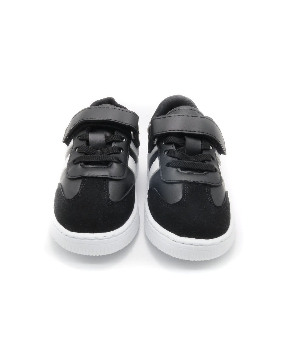 RAMBA DERİ GÖRÜNÜMLÜ MESH ASTARLI ÇOCUK SNEAKER - SİYAH - 4001