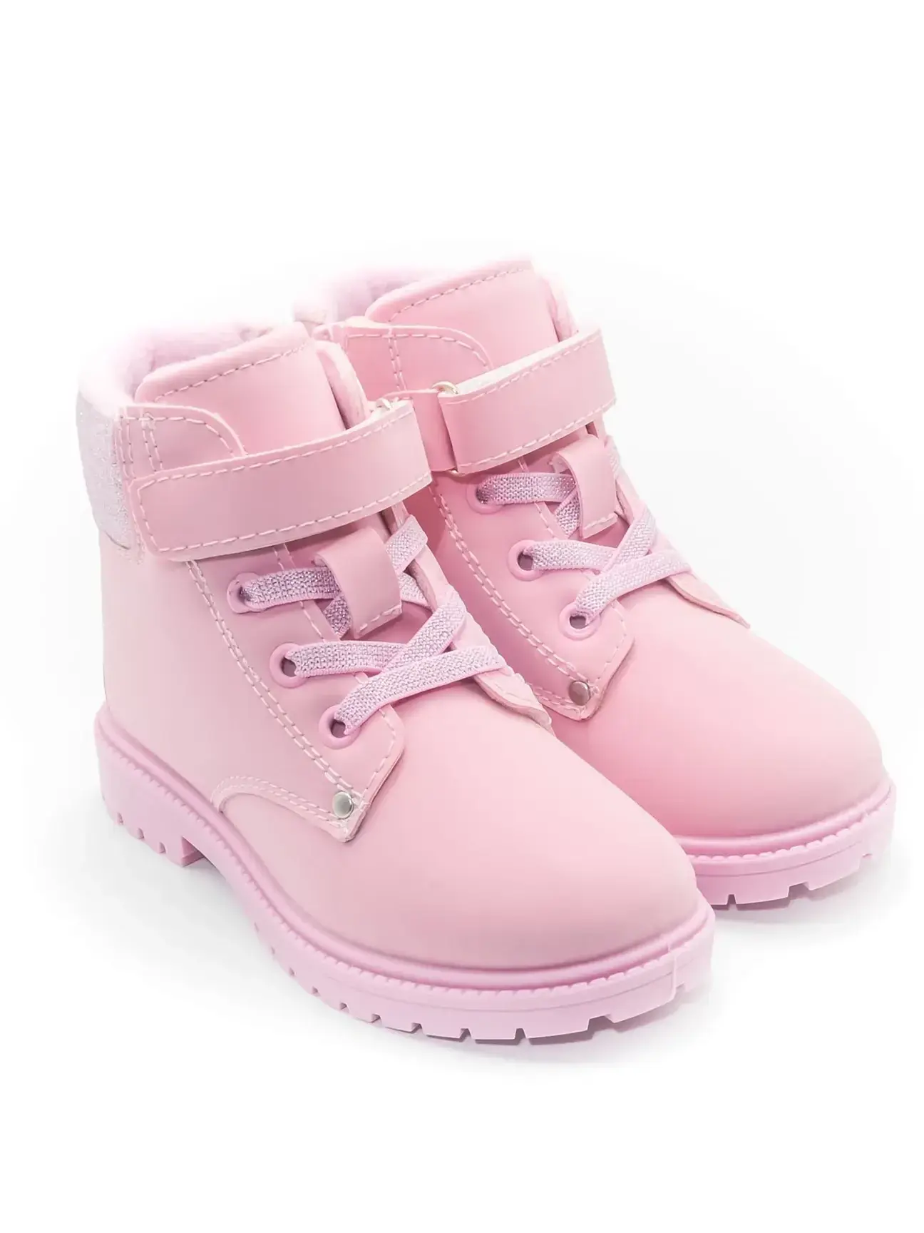 KU&PA SHOES TIMBER SÜET GÖRÜNÜMLÜ SICAK ASTARLI ÇOCUK BOT PEMBE - 3009