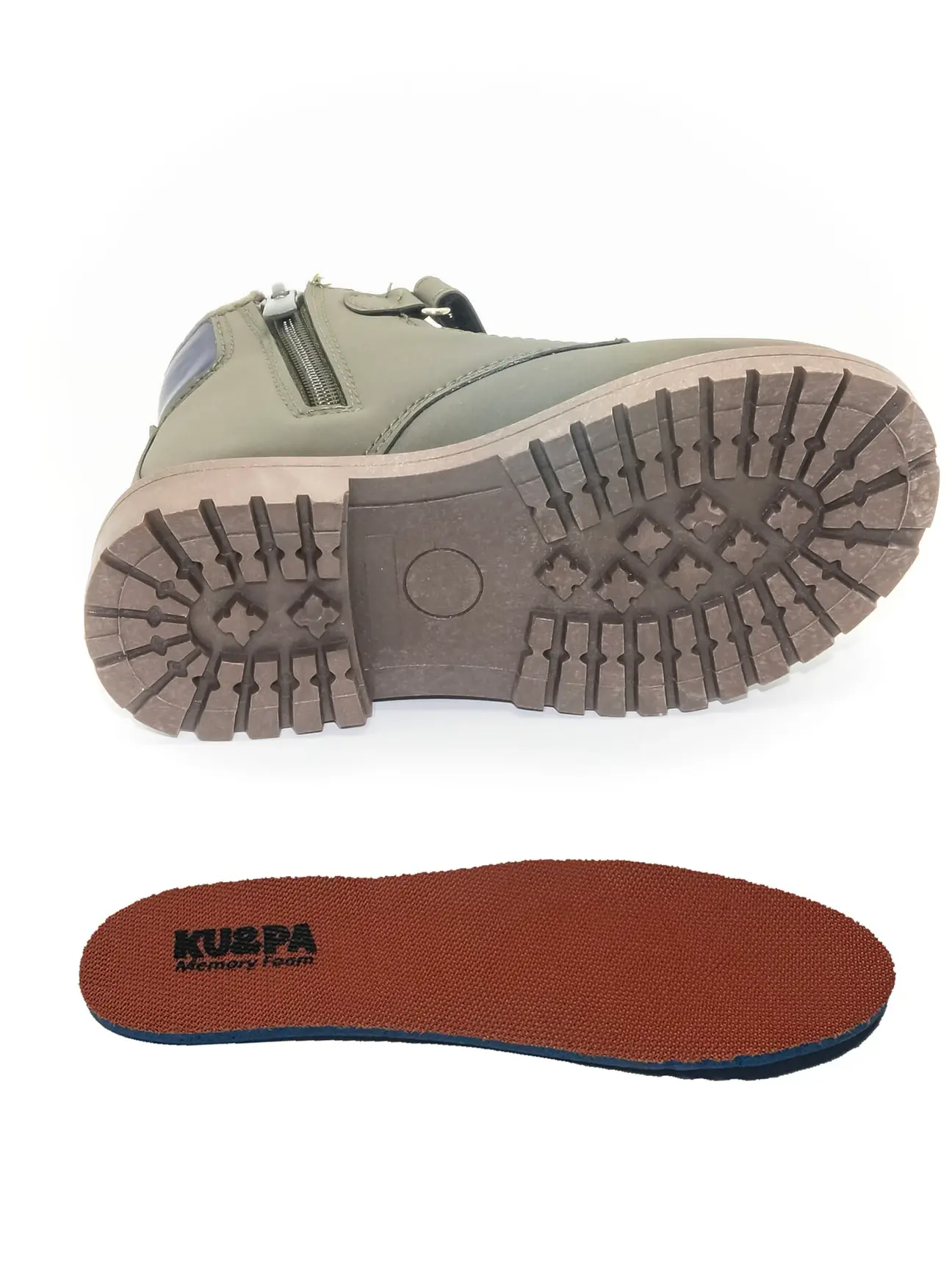 KU&PA SHOES TIMBER SÜET GÖRÜNÜMLÜ SICAK ASTARLI ÇOCUK BOT HAKİ - 3008
