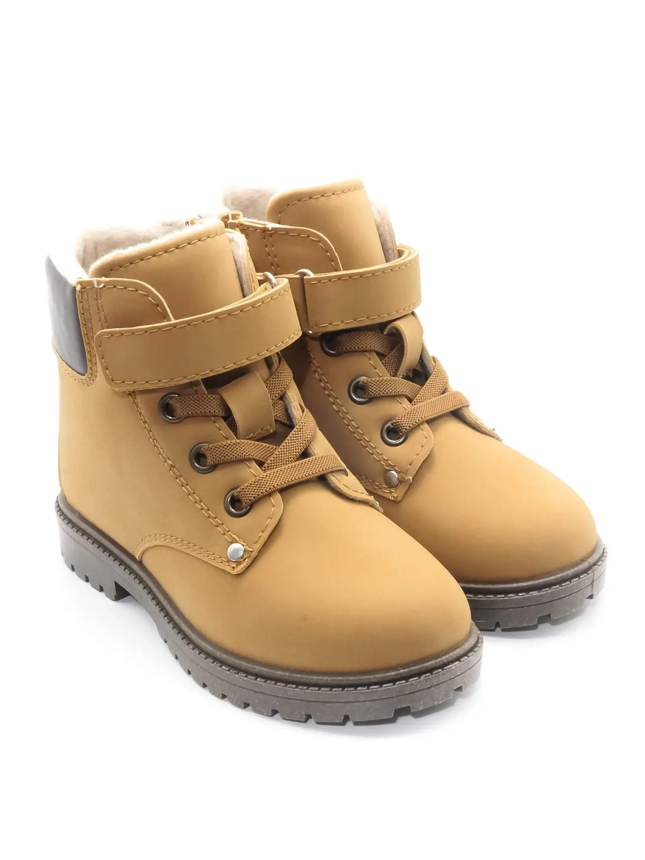 KU&PA SHOES TIMBER SÜET GÖRÜNÜMLÜ SICAK ASTARLI ÇOCUK BOT CAMEL - 3006