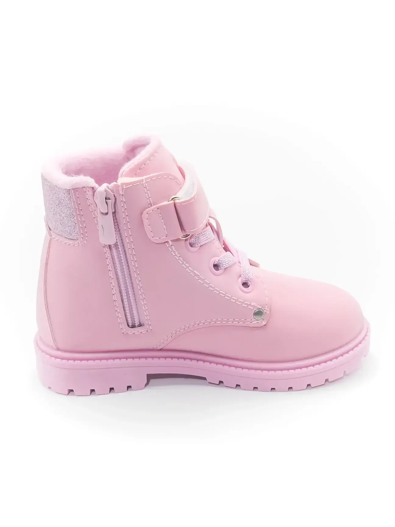 KU&PA SHOES TIMBER SÜET GÖRÜNÜMLÜ SICAK ASTARLI ÇOCUK BOT PEMBE - 3009