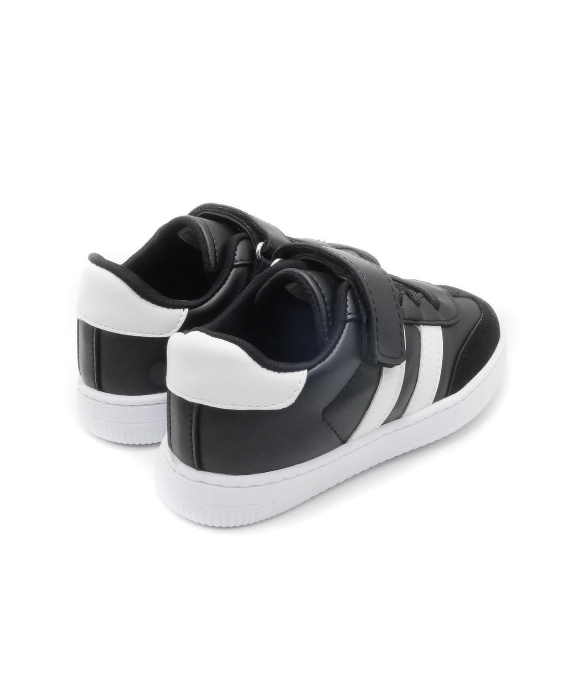 RAMBA DERİ GÖRÜNÜMLÜ MESH ASTARLI ÇOCUK SNEAKER - SİYAH - 4001
