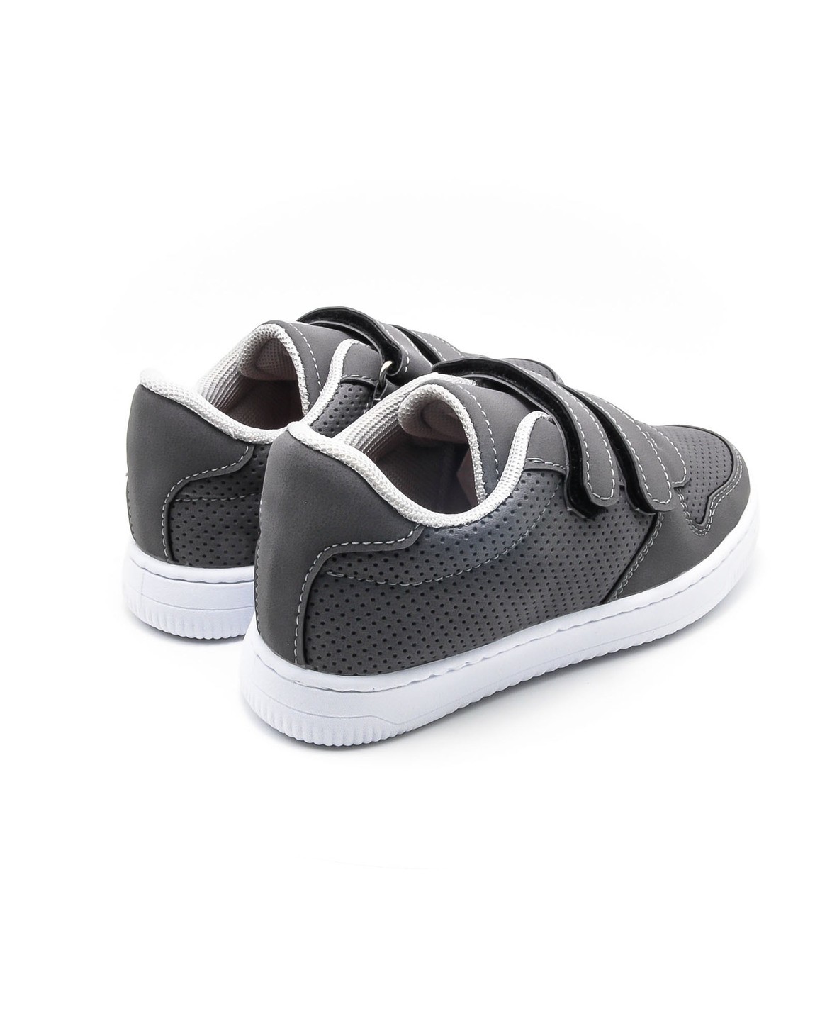 BURBER SÜET GÖRÜNÜMLÜ MESH ASTARLI ÇOCUK SNEAKER - GRİ - 5001 - 26