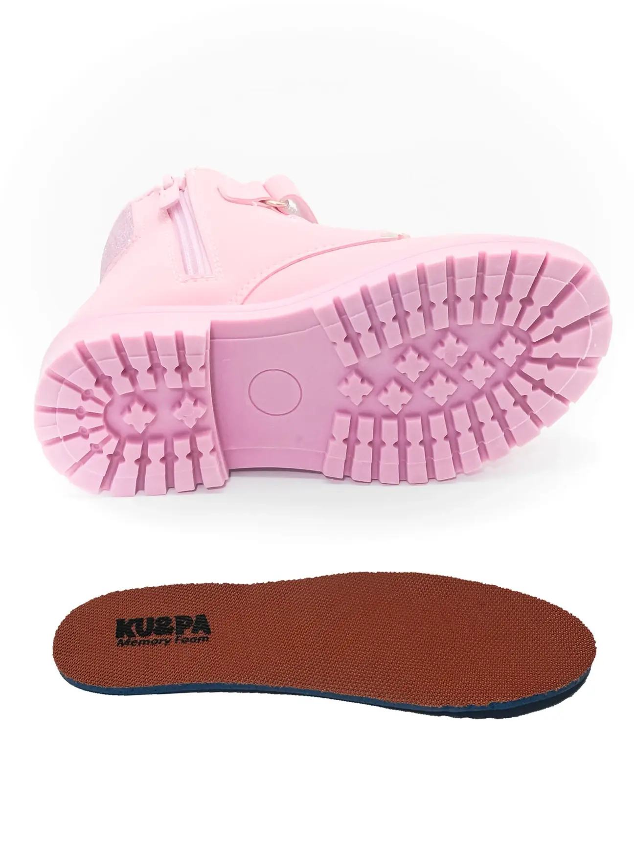 KU&PA SHOES TIMBER SÜET GÖRÜNÜMLÜ SICAK ASTARLI ÇOCUK BOT PEMBE - 3009