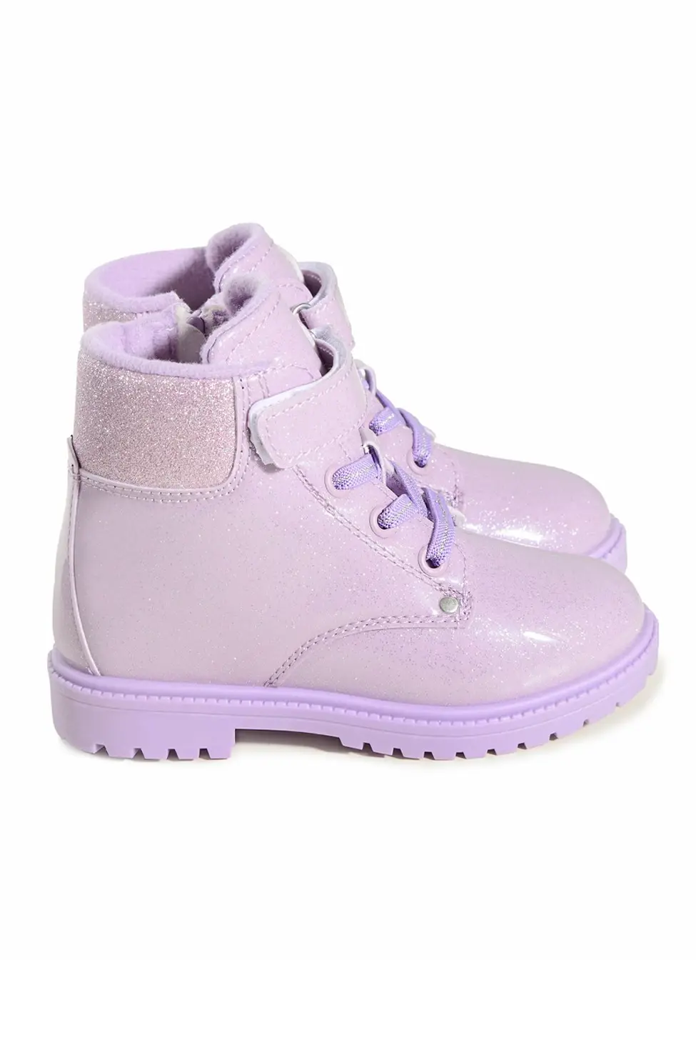 KU&PA SHOES TIMBER RUGAN GÖRÜNÜMLÜ SICAK ASTARLI ÇOCUK BOT SİMLİ LİLA - 3011
