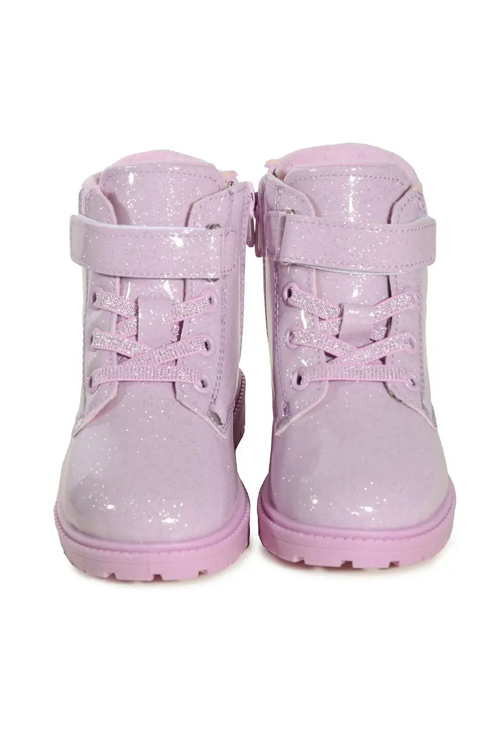 KU&PA SHOES TIMBER RUGAN GÖRÜNÜMLÜ SICAK ASTARLI ÇOCUK BOT SİMLİ PEMBE - 3010