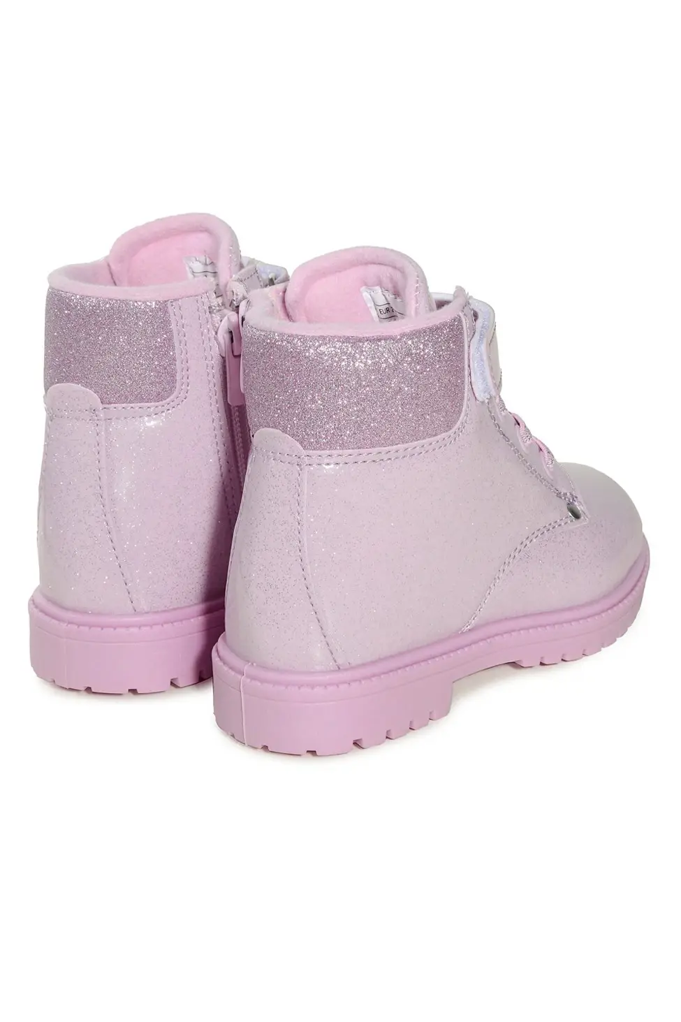 KU&PA SHOES TIMBER RUGAN GÖRÜNÜMLÜ SICAK ASTARLI ÇOCUK BOT SİMLİ PEMBE - 3010