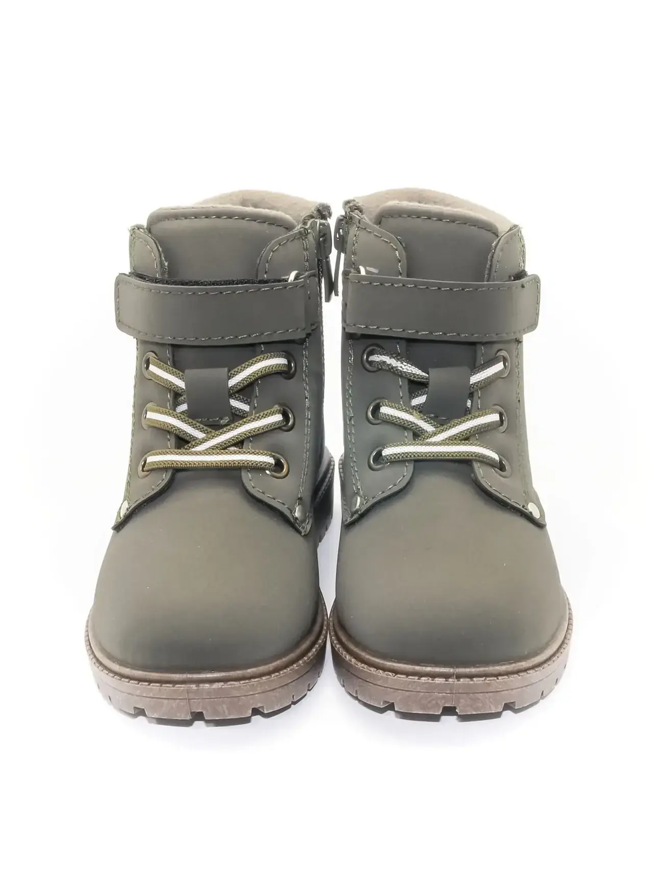 KU&PA SHOES TIMBER SÜET GÖRÜNÜMLÜ SICAK ASTARLI ÇOCUK BOT HAKİ - 3008