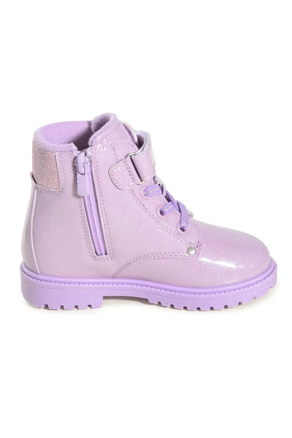 KU&PA SHOES TIMBER RUGAN GÖRÜNÜMLÜ SICAK ASTARLI ÇOCUK BOT SİMLİ LİLA - 3011