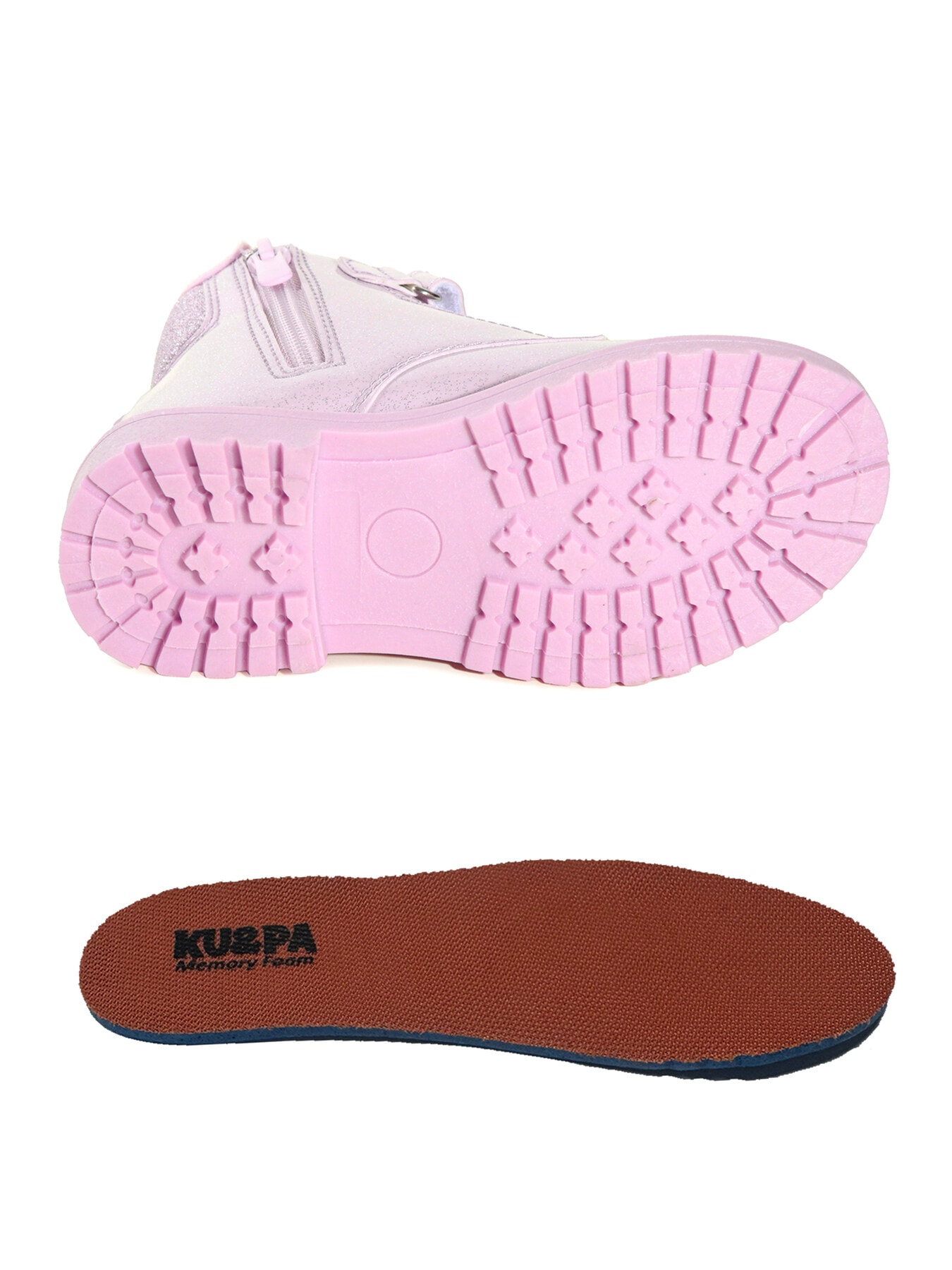 KU&PA SHOES TIMBER RUGAN GÖRÜNÜMLÜ SICAK ASTARLI ÇOCUK BOT SİMLİ PEMBE - 3010