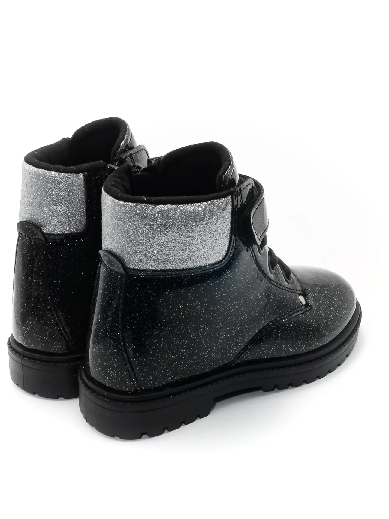 KU&PA SHOES TIMBER RUGAN GÖRÜNÜMLÜ SICAK ASTARLI ÇOCUK BOT SİMLİ SİYAH - 3007