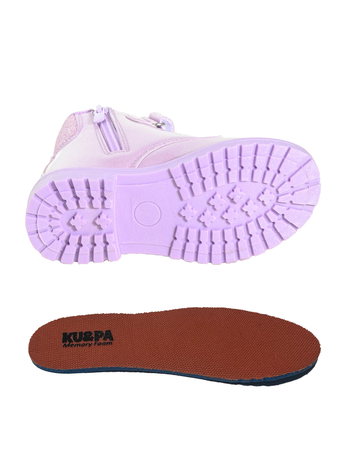 KU&PA SHOES TIMBER RUGAN GÖRÜNÜMLÜ SICAK ASTARLI ÇOCUK BOT SİMLİ LİLA - 3011