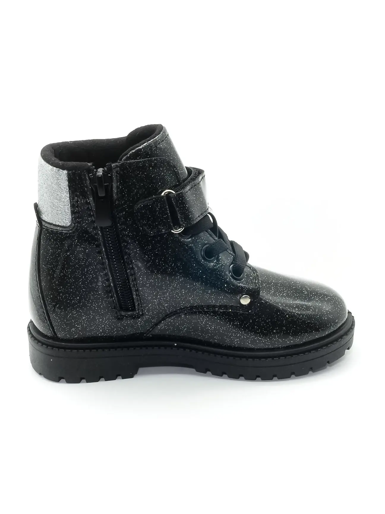 KU&PA SHOES TIMBER RUGAN GÖRÜNÜMLÜ SICAK ASTARLI ÇOCUK BOT SİMLİ SİYAH - 3007