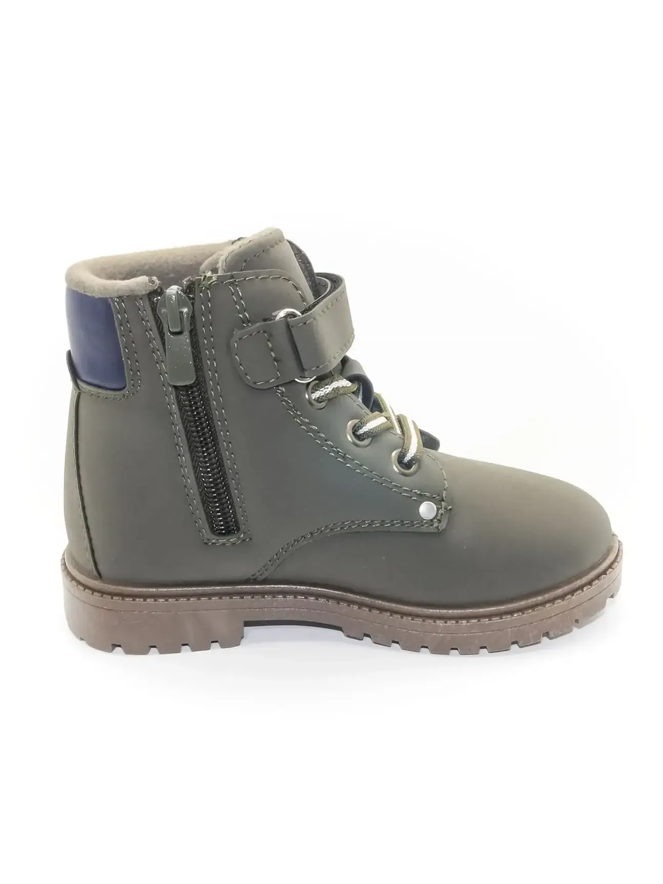 KU&PA SHOES TIMBER SÜET GÖRÜNÜMLÜ SICAK ASTARLI ÇOCUK BOT HAKİ - 3008