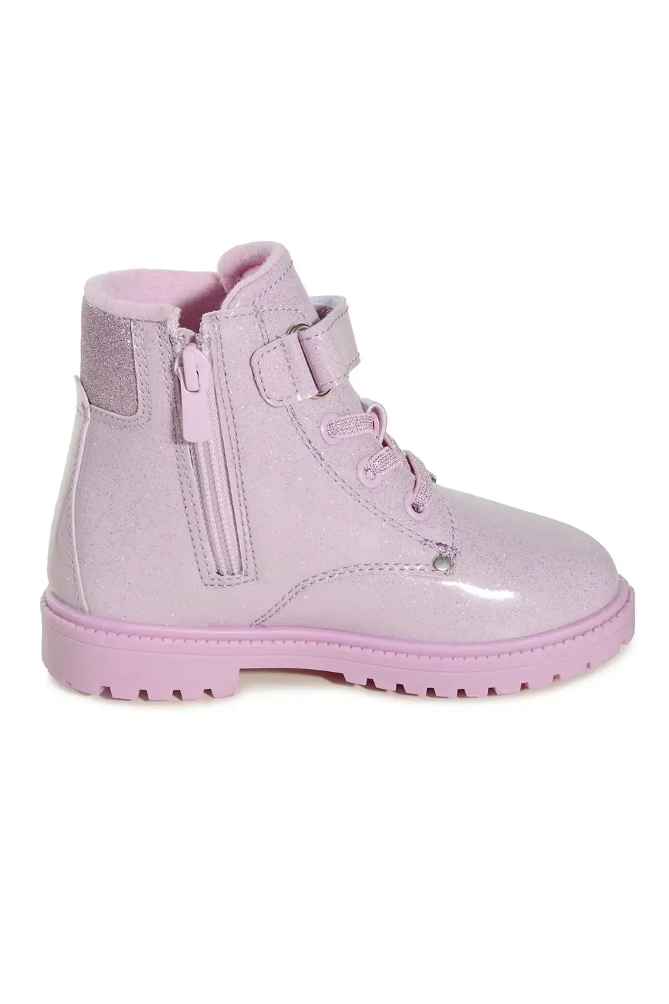 KU&PA SHOES TIMBER RUGAN GÖRÜNÜMLÜ SICAK ASTARLI ÇOCUK BOT SİMLİ PEMBE - 3010