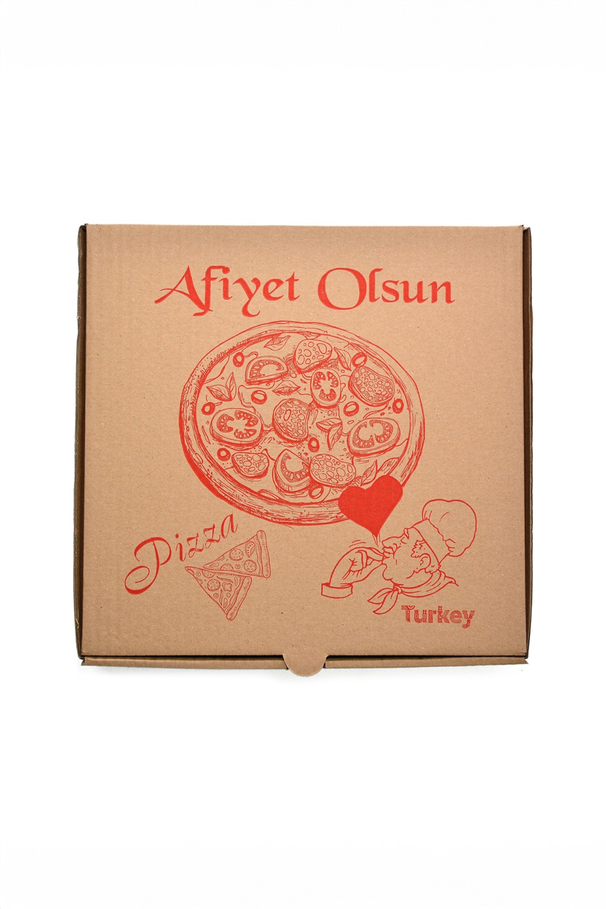 Tiri Store Kraft Pizza Kutusu 100 Adet 40X40X4 cm