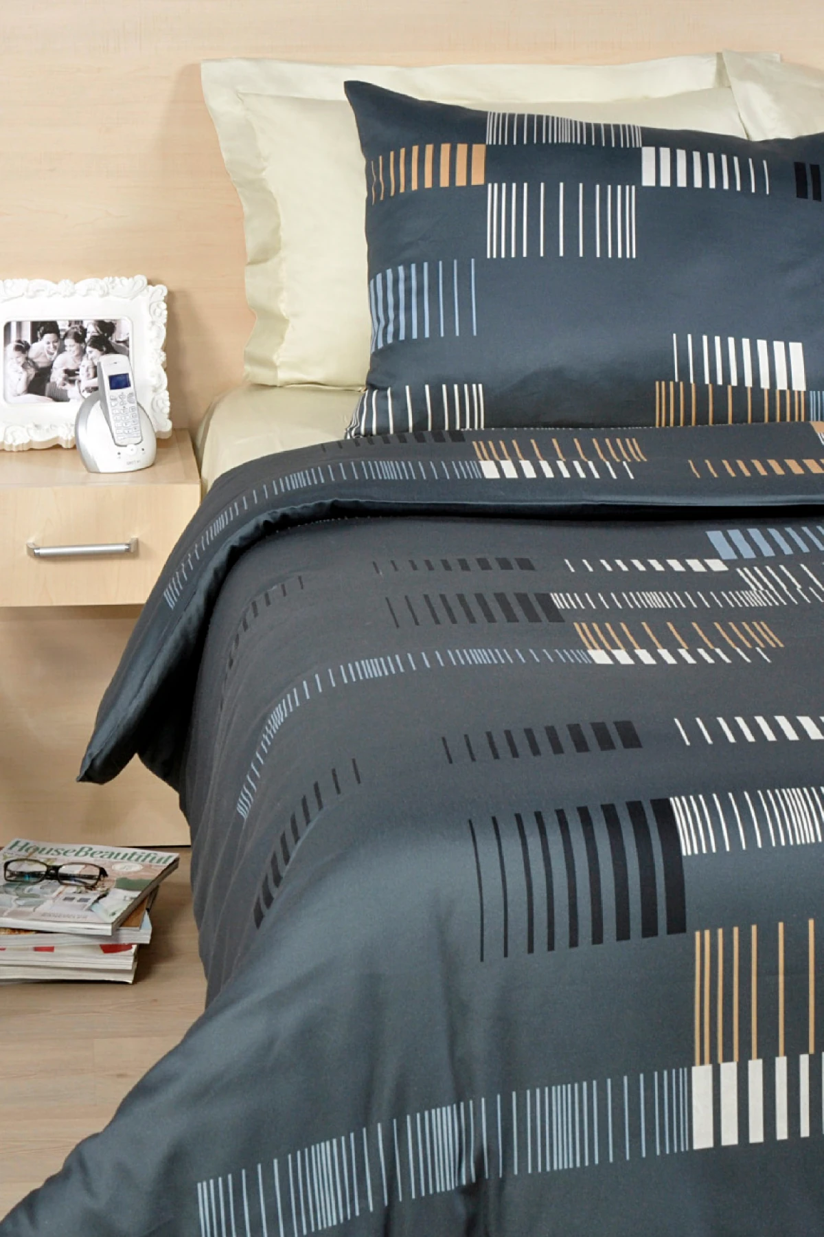 Trace Antrasit Çift Kişilik Kolay Ütülenir Nevresim Takımı