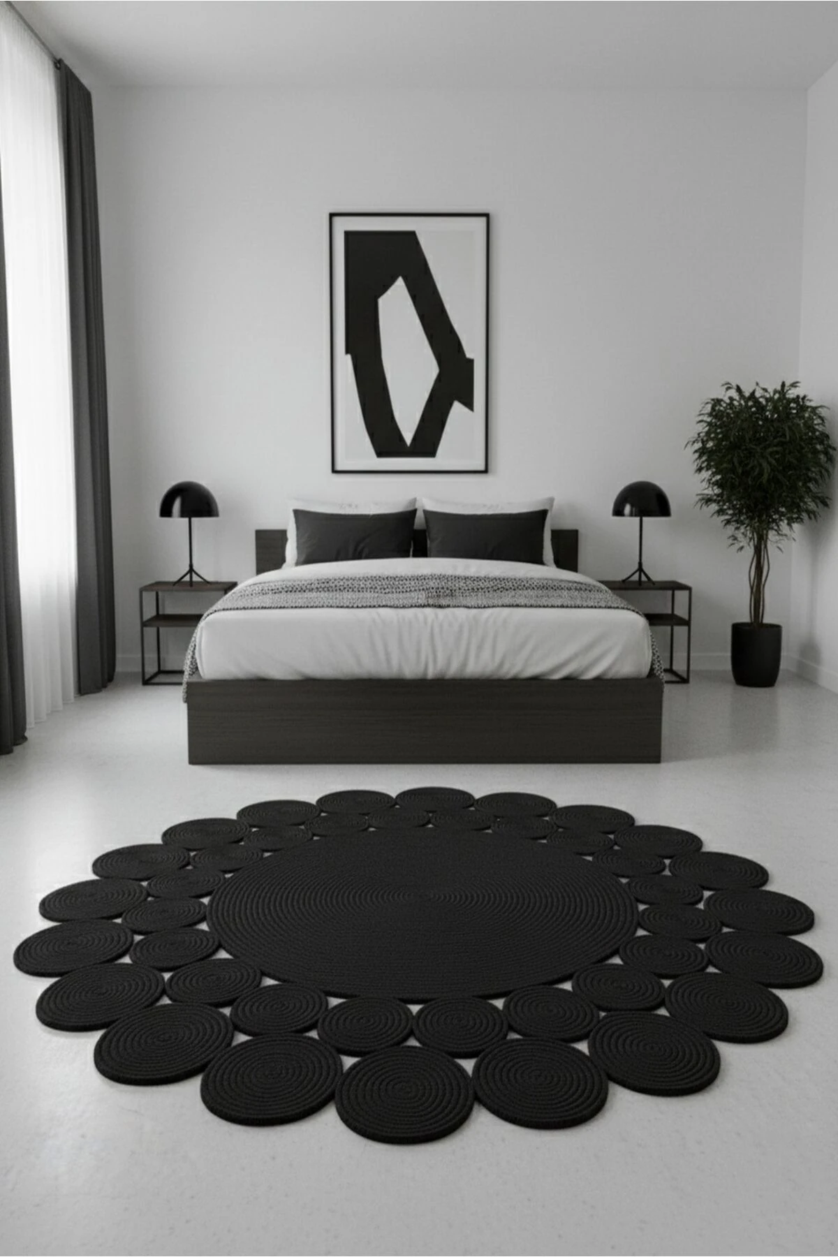 Doğal Hasır Jüt Polip Halı Kilim Paspas Comfort