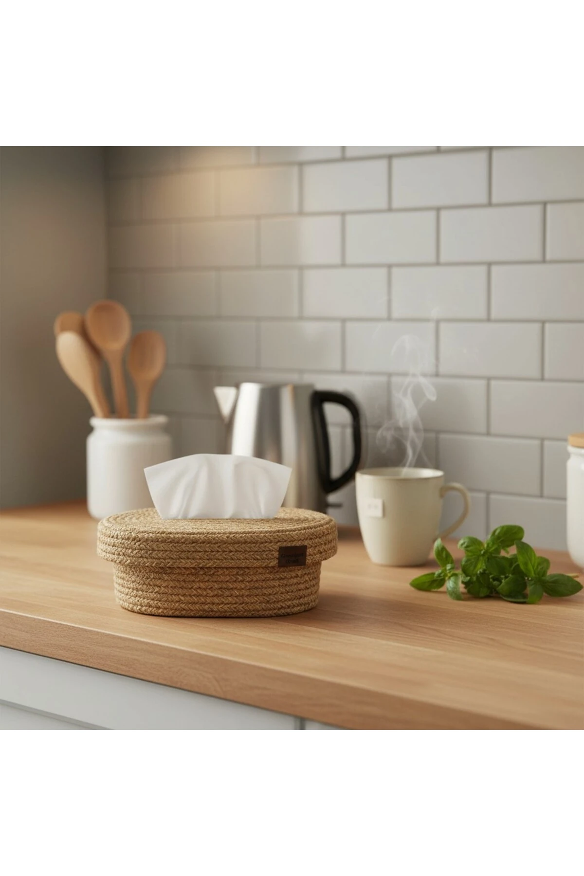 Jüt Hasır Peçetelik | Şık ve Fonksiyonel Peçete Kutusu