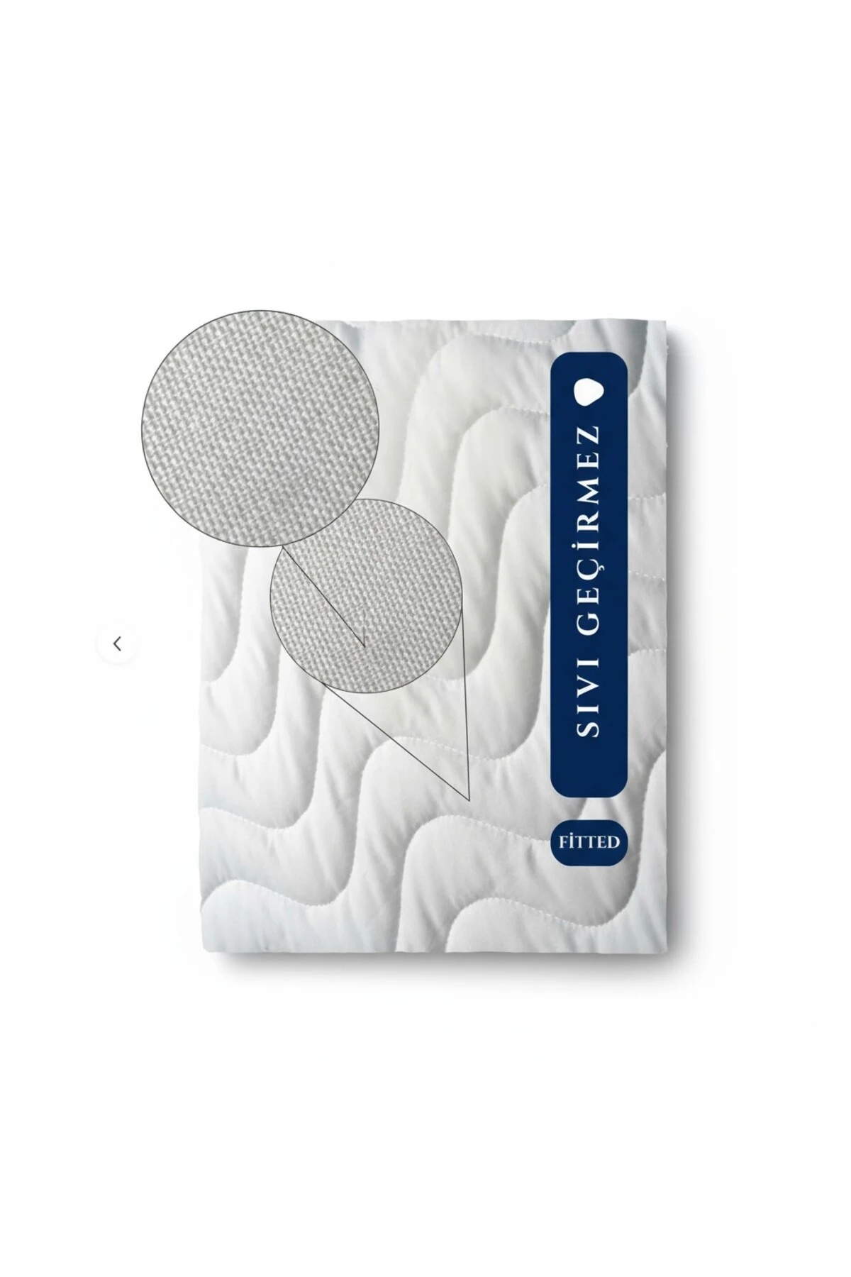 Beyaz Kenar Su Sıvı Geçirmez Yatak Koruyucu Alez Çarşaf Micro Kapitone Fitted