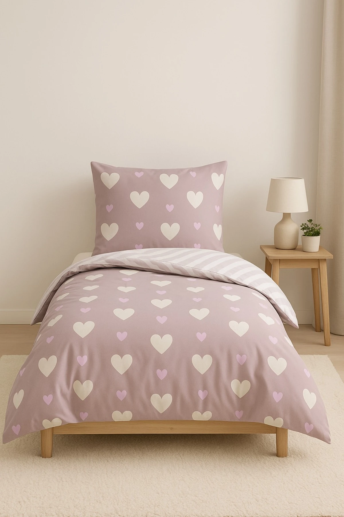 Junior Nevresim Seti Tek Kişilik Herz Gülkurusu